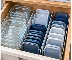 How to Organize Food Storage Containers and Lids