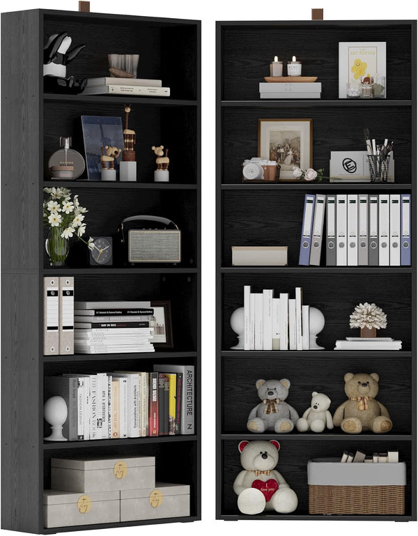IRONCK Bookshelf and Bookcases 70" Tall, 6 Tiers Display Storage Shelves