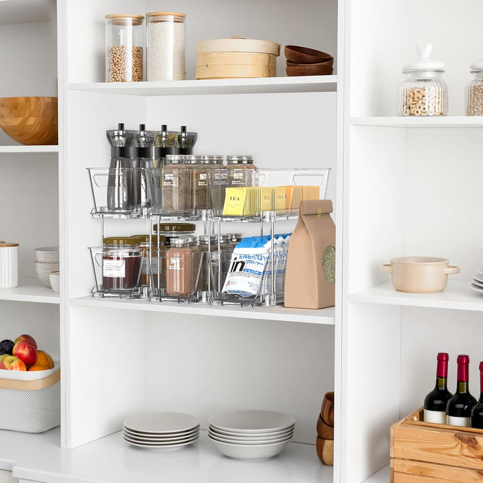 Simple Houseware Two-Level Pull-Out Cabinet Organizer